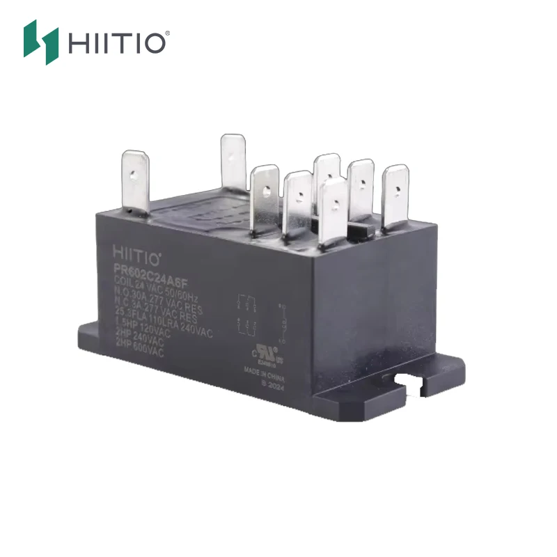 HIITIO PR60 Series UL Certified Industrial DPDT AC DC Signal Relay 8 Pin DPST-NO 40A Miniature PCB Coil Power Relay