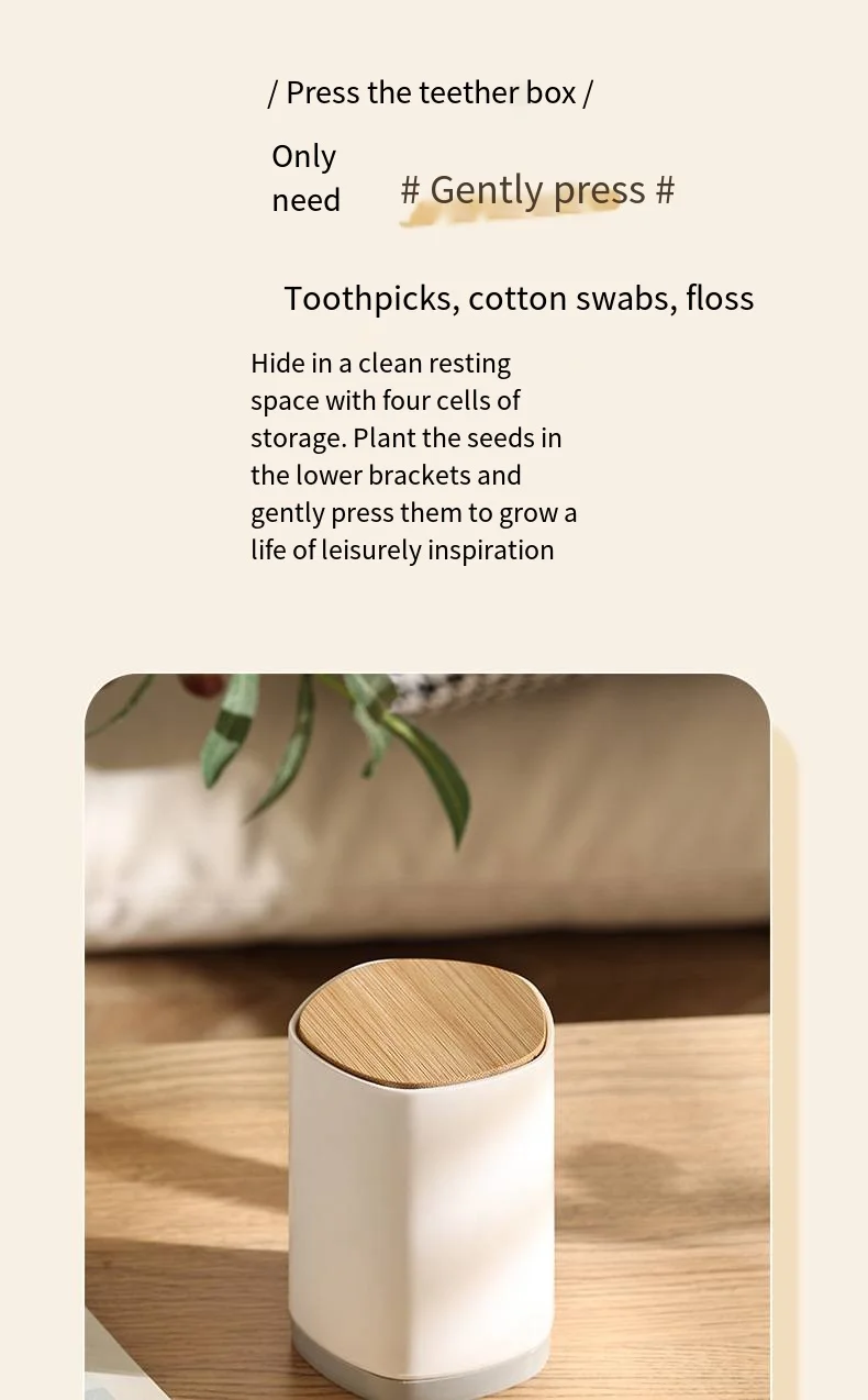 Creative automatic toothpick box Household Japanese living room kitchen bedroom press toothpick cotton swab storage box factory