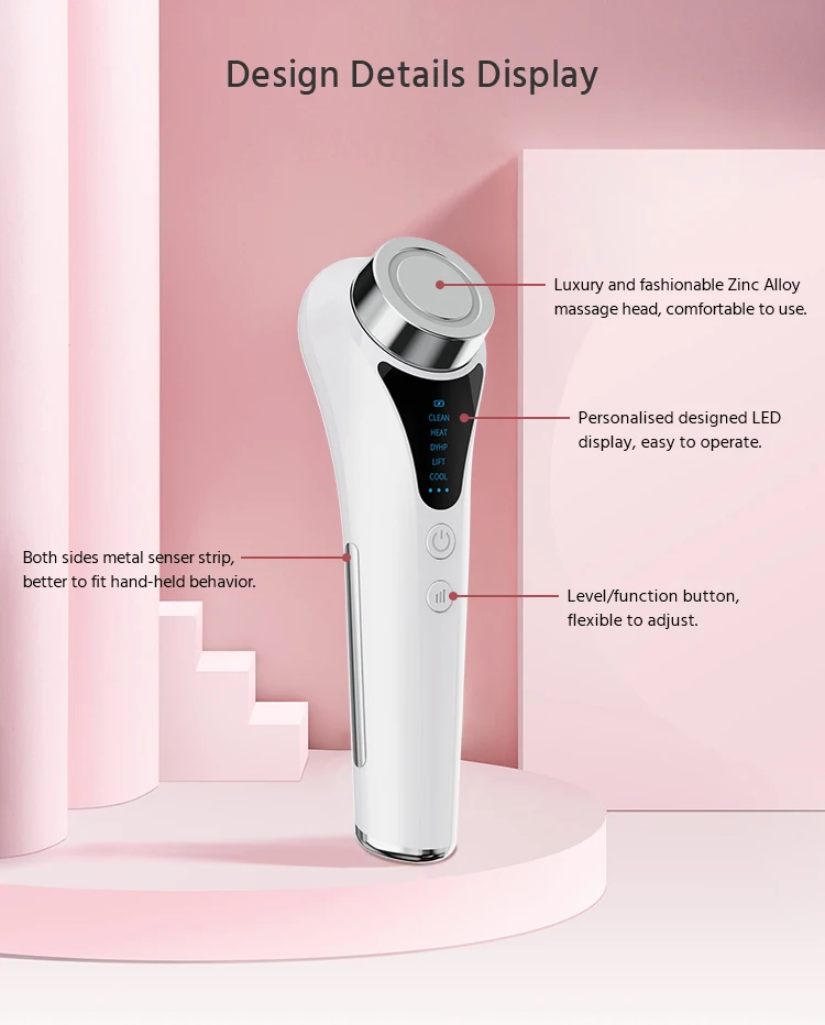 Handheld Home Use Led Light Therapy Facial Device Face Lifting Beauty