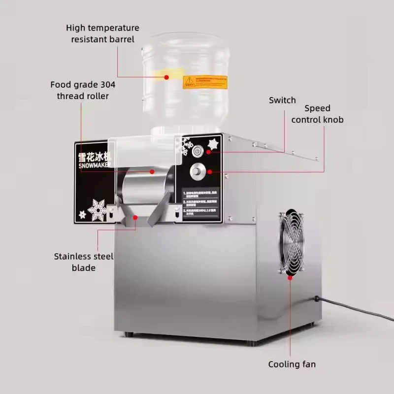 Mini Efficient Ice Cream Snowflake Ice Maker Edible Chocolate Milk