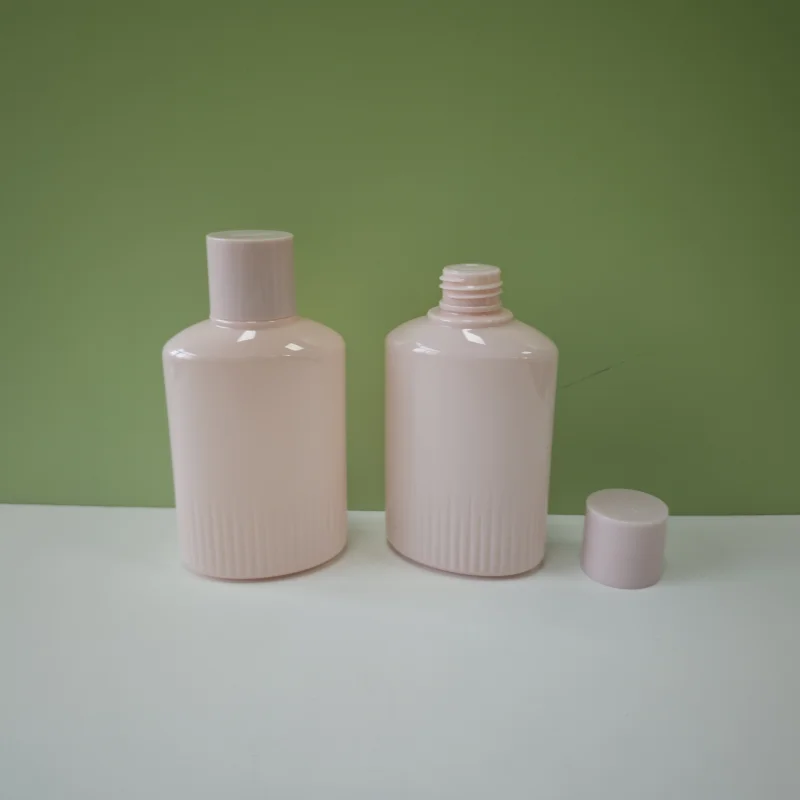 200ml Personal Care Lotion Packaging Bottle Pet Flat Extruded Plastic Bottle Shampoo Body Lotion Bottle