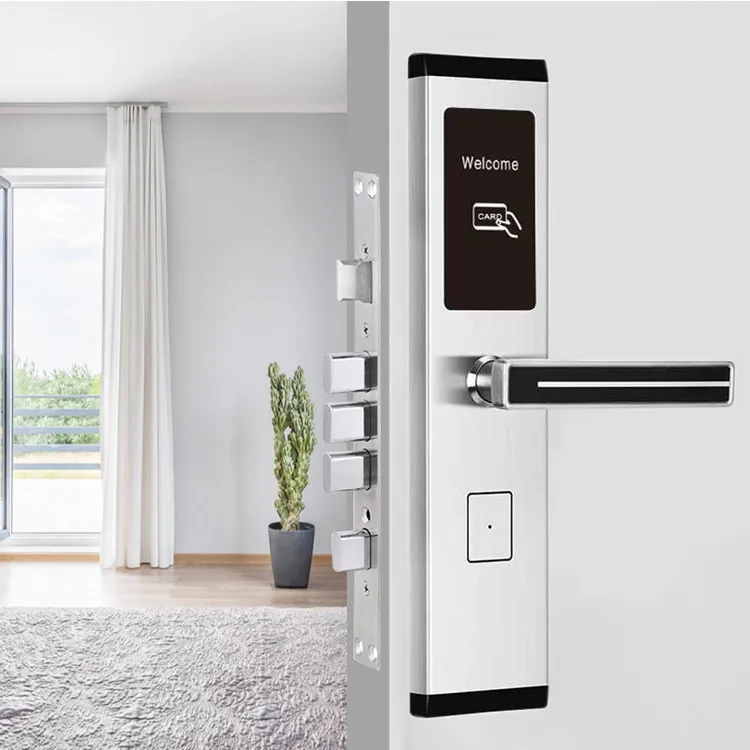 Intelligent Safe Smart Hotel Card Key Door Lock With Hotel Management System