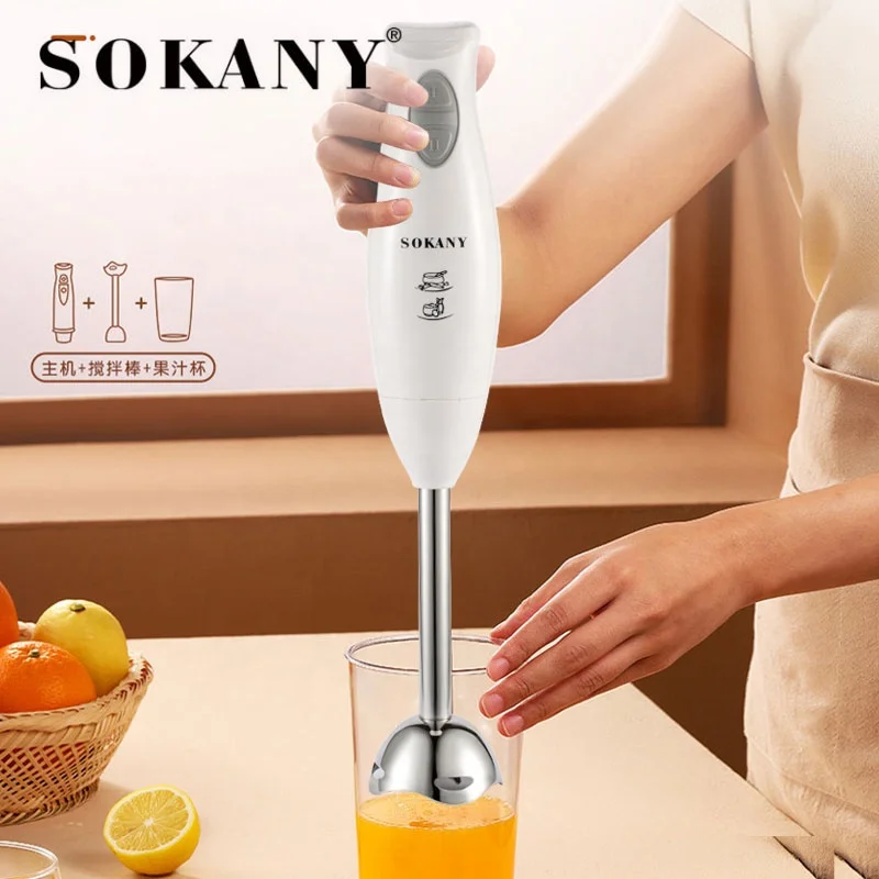 Sokany 230A Electric Hand Blender with Stepless Variable Speed Stick Mixer Hand Blender