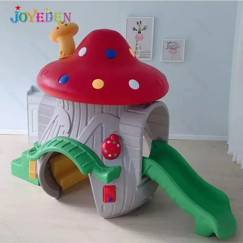Promotion Attractive Design Indoor Games Strawberry Style Plastic Castle Children House Playhouse with Slide
