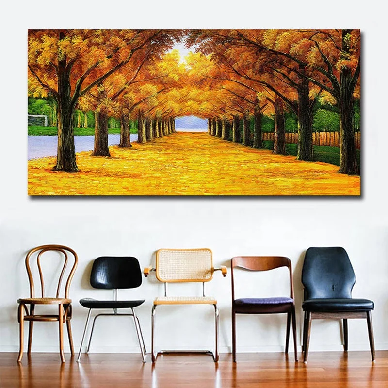 Gold Money Tree Canvas Prints Cuadros Wall Pictures Modern Canvas Wall Art Decor