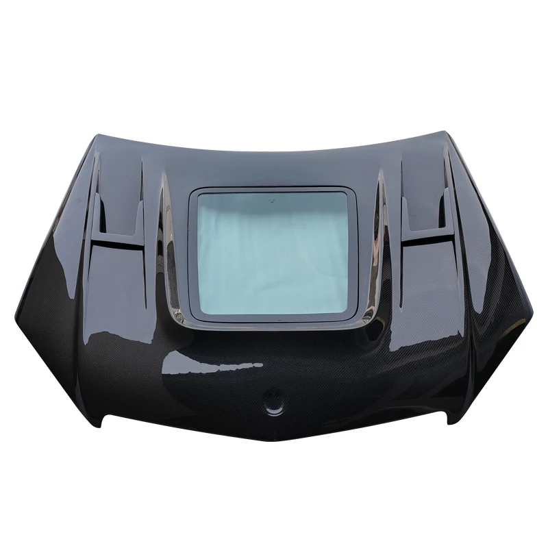Auto Body System 3K Twill W204 Transparent Front Bonnet For Mercedes-Benz C Class W204 Carbon Fiber