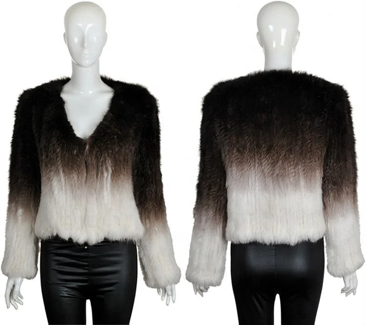 Real Rabbit Fur Jacket Women Garment 