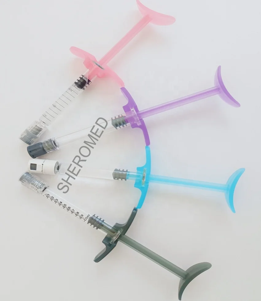 Syringe 1ml 3ml Glass Syringe With Colorful Plunger And Wing Handle