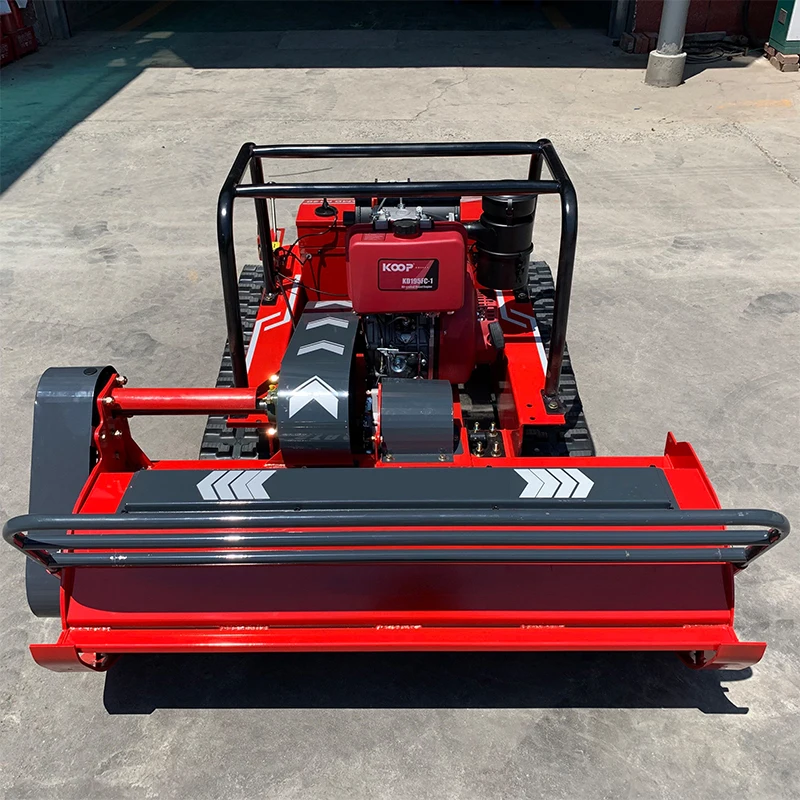 CE/EU/EPA Remote-controlled Tracked Lawn Mower Cutting Width 1000mm Youpu Engine One-key Start 7.5 Acres Per Hour Robotic Mower