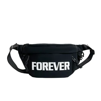 New Letters Chest Bag Trend Cool Biker Bag Large Capacity Casual Simple Crossbody Waist Bag Fanny Pack