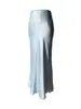 Misty Blue Midi Skirt