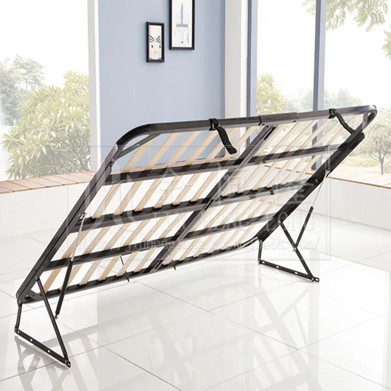 Side Open Lift up Ottoman Bed Frame with Gas Lift Mechanism