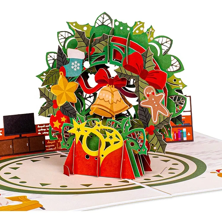 
 Рождественский праздник, памятный подарок, лазерная вырезка, дизайн, Классическая Роскошная Милая открытка  