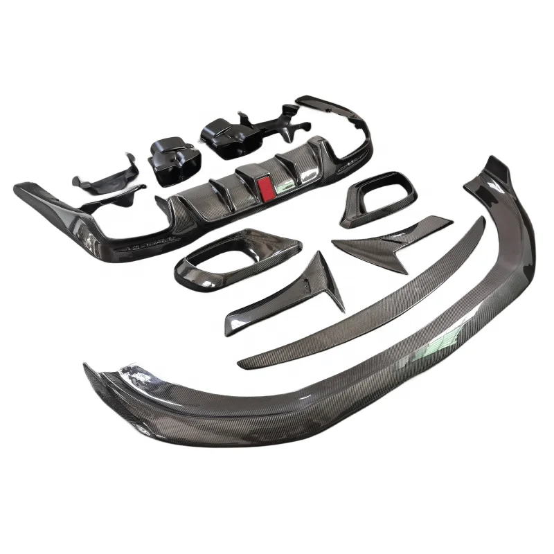 Carbon Fiber Body Kit For S-Class W222 2019 S63 S65 Upgrades B Style Front Lip Fender Rear Diffuser