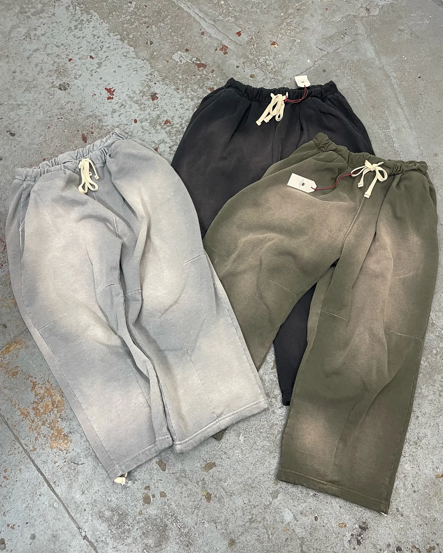 Track Jogger Sweat Pants Streetwear Heavy Cotton Acid Wash Oversized Heavyweight Baggy Straight Wide Leg Flared Sweatpants Men gallery 8