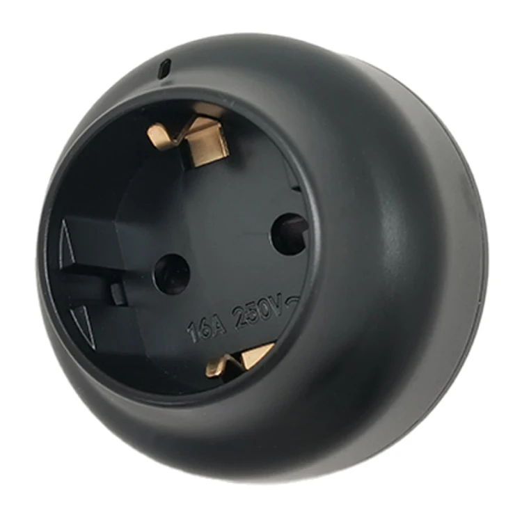 VNX Aluminum 2 Round-Pin Surface Recessed Office Wireless EU Outlet Removable Wall Mount Extension Power Concealed Track Socket