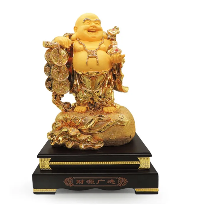 Good Fortune Health Fengshui Laughing Buddha and Turtle-Wealth Statue
