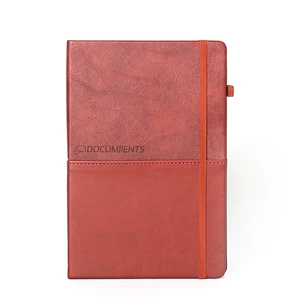 Custom Logo Creative Business Promotion Note Books A5 Soft PU Cover with  Elastic Band