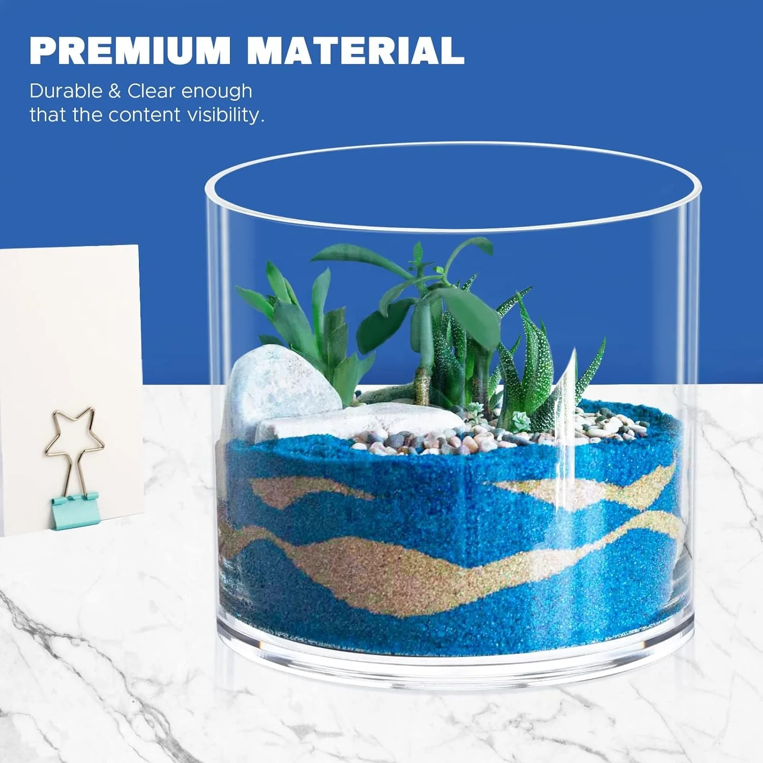 Vase En Acrylique Transparent Rond - Vase à Fleurs Moderne Pour Décoration Intérieure, Mariage Et Centre De Table