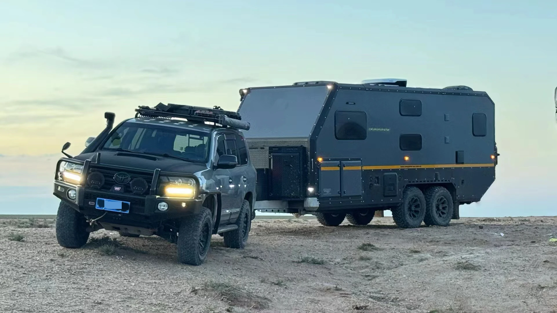 Road Fully Equipped Aluminum Frame Camper Trailer Stainless Steel ...