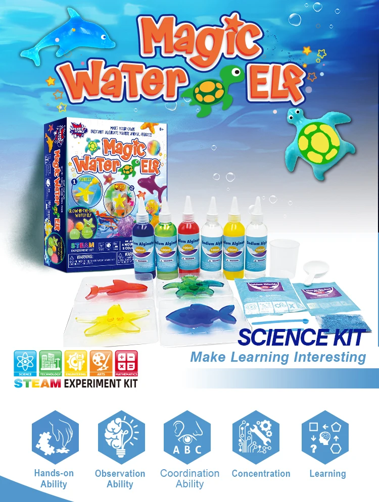 Hot Selling Educational Kids Funny Magical Water Elf Ocean Toys Diy