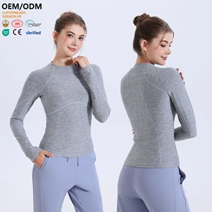 XW-CX5780 Lightweight Soft Women Running Gym Breathable High Elastic Front Fitness Yoga Wear Long Sleeve Gym Clothes