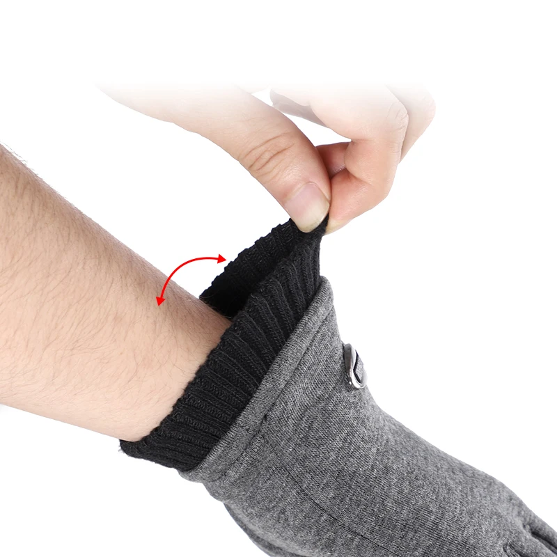 Fashionable Men Gloves Winter Warm Half Finger Thermal Gloves