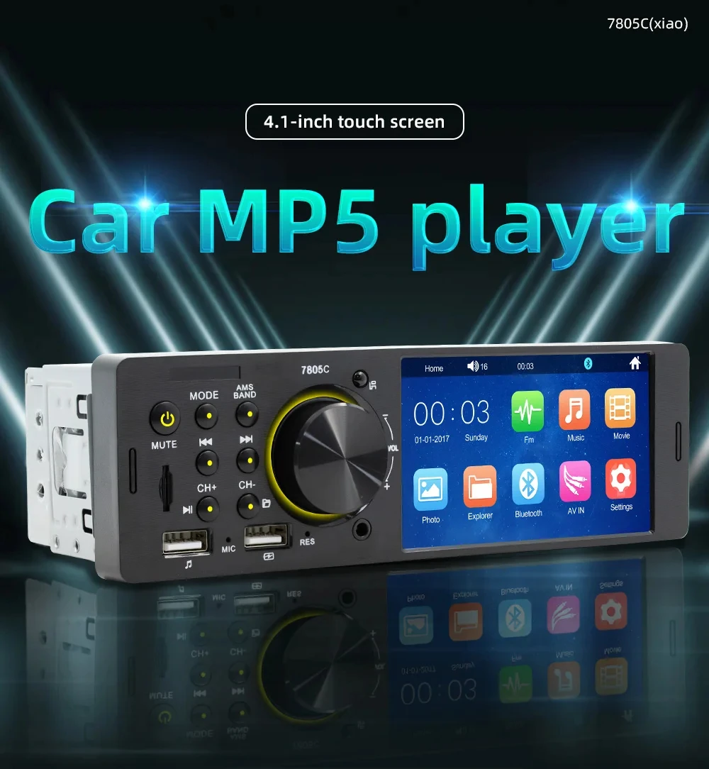 Car Dvd Player 4'' 1 Din HD Stereo Digital Signal Processor Radio Car Multimedia Video Voice Reversing Camera Car MP5 Player