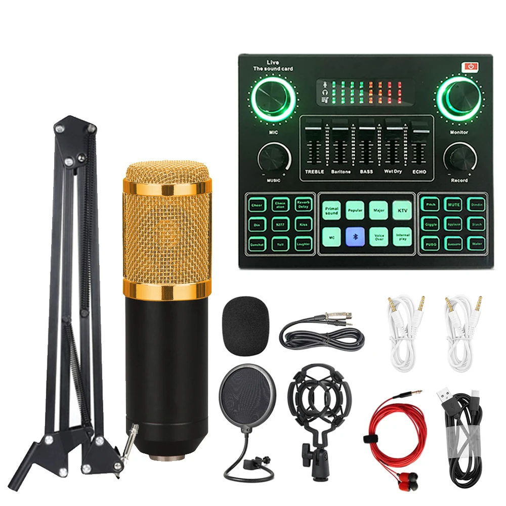 Brand new outlet microphone and sound card set