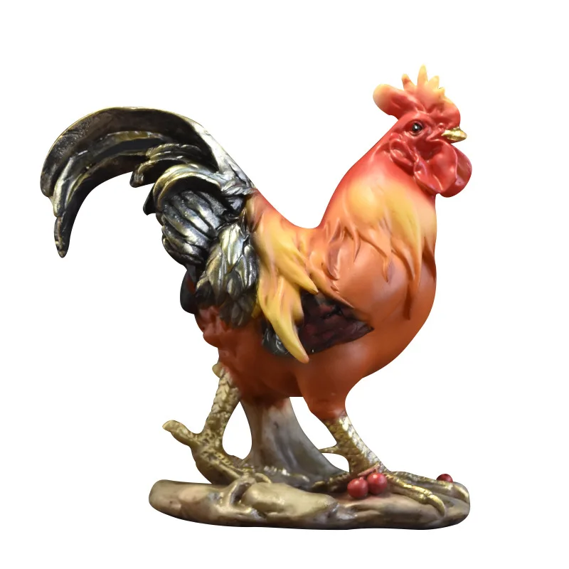 China Factory Customized Various Size and Design Resin Rooster Chicken Statues in Sculpture for Garden Outdoor Decoration