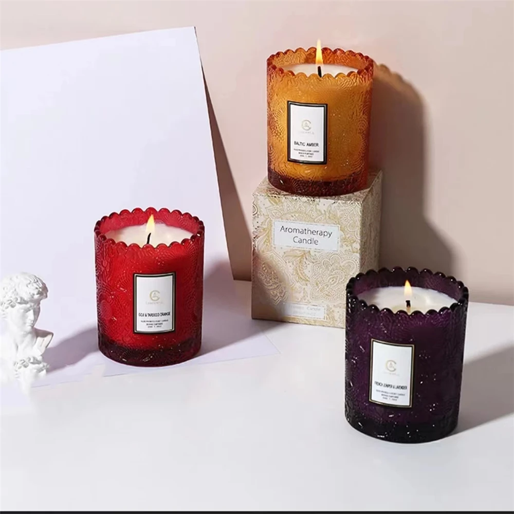 In Stock Wholesale Promotion 8oz 14oz 16oz Matte Black Glass Round Bottom Votive Candle Vessels