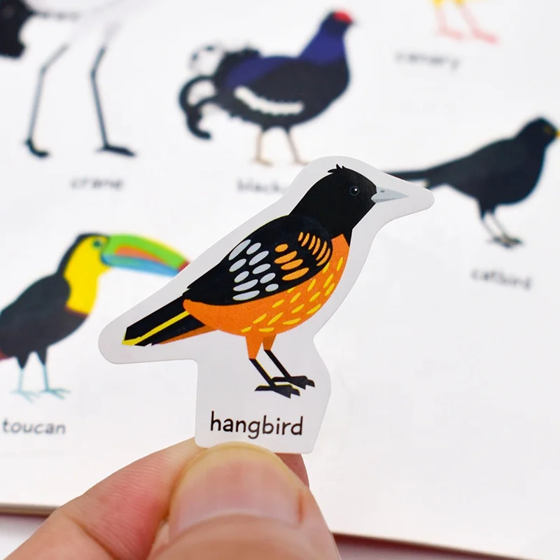 Многоразовая декоративная мини-наклейка с птицами на заказ для скрапбукинга