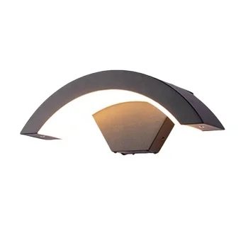 LED Outdoor Waterproof Human Body Induction Wall Lamp Courtyard Simple Creative Outdoor Balcony Door Moon Shaped Wall Lamp