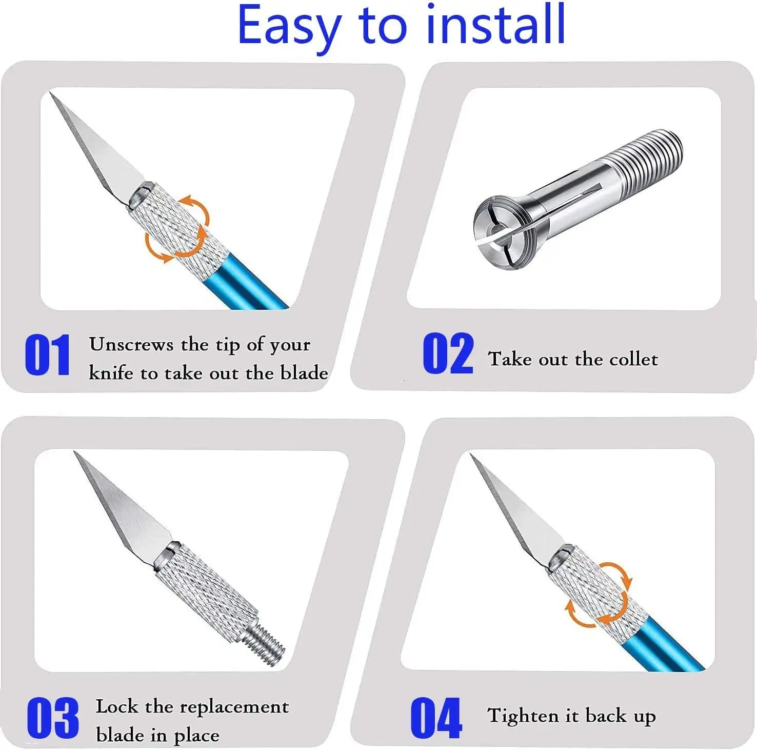 Multifunctional Precision Cake Carving Craft Knife With 5pcs Blades