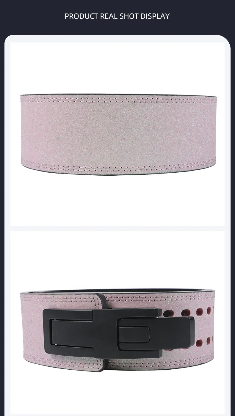 Custom Logo 13mm Glitter Gym Lever Belt Weightlifting Sparkle Lever