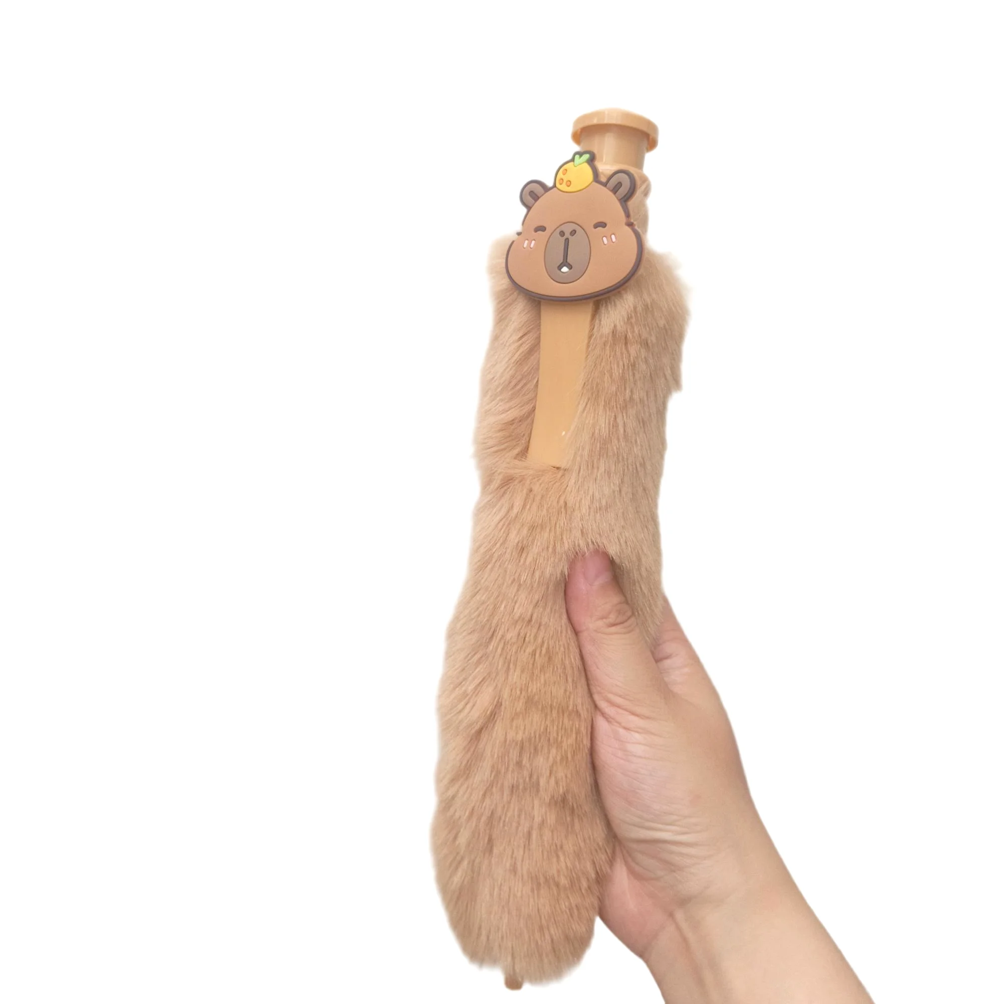 Plush ballpoint pen with capybara topper