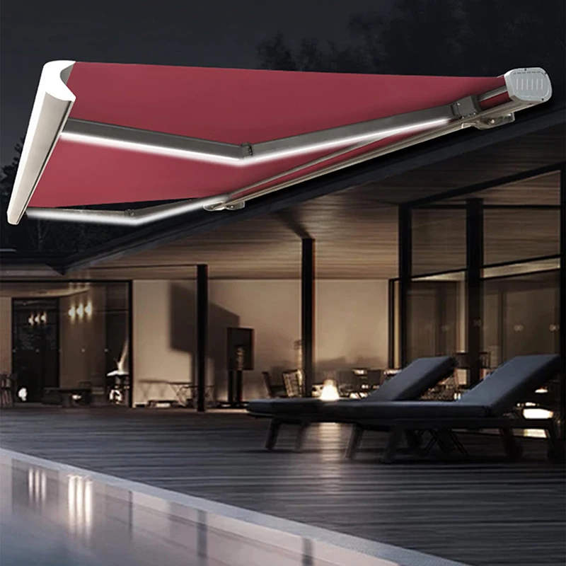 Retractable Waterproof Canopy Balcony Awning Full Cassette Motorized Awning for Outdoor