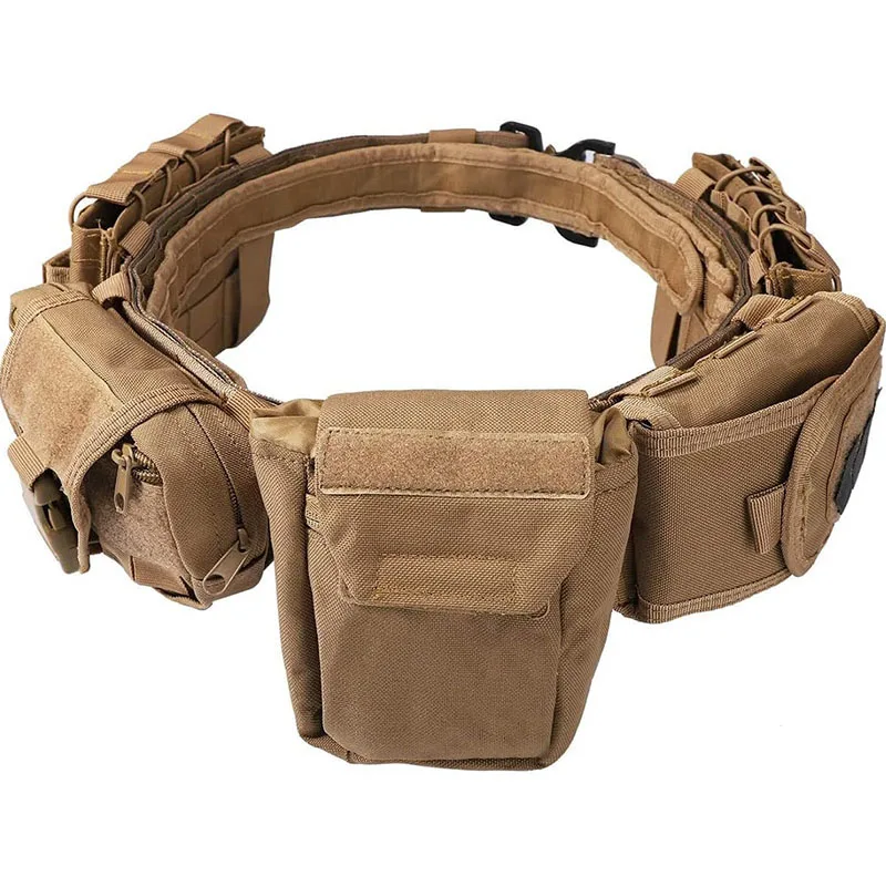 Durable Outdoor Tactical Belt with Accessories Fashionable Duty Belts High Density Material Wear-resistant Tactic Waist Belt
