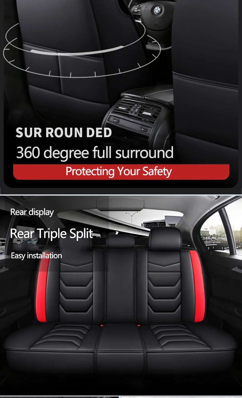 Luxury Auto Seats Covers Seat Breathable Car Full Set Luxury Universal