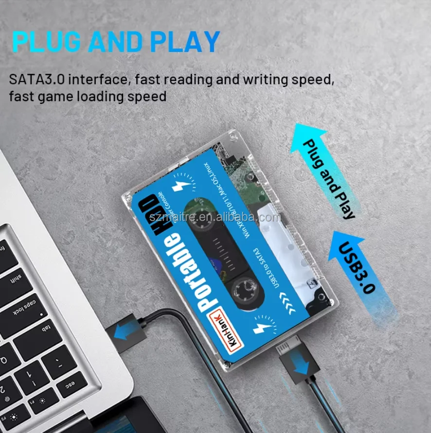500G HDD Kinhank External Hard Drive Disk With Two Wireless Controllers ...