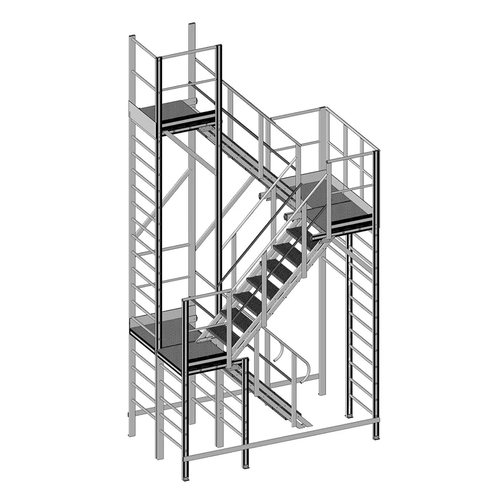 Custom Industrial Aluminum Profile 6000 Series for Stairs and Platform with Bending Cutting Welding Processing Services