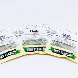 Daily Care New Arrive Free Sample Vegan Wheat Straw Handle Dental Pick Eco-friendly Interspace Clean Wheat Straw Floss Pick