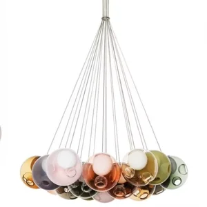 ECOJAS colorful custom Handmade chandelier for villa hotel lobby restaurant decoration lighting