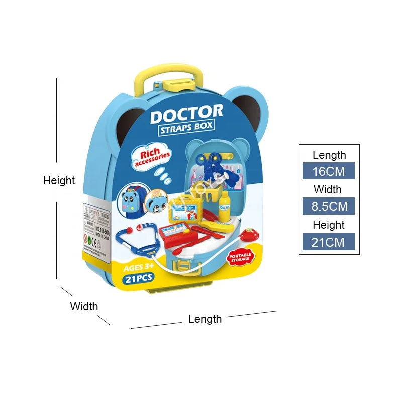 
 Экологичная детская развивающая игрушка, портативный рюкзак, медицинский набор, ролевые игрушки для детей  