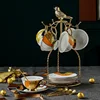 E-6 tasses, 6 plats, 6 cuillères + support à oiseaux