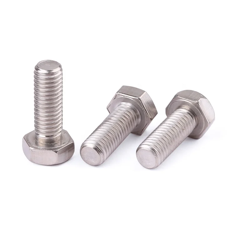 Factory price fastener stainless steel ss304 ss316 din933 hex head screws