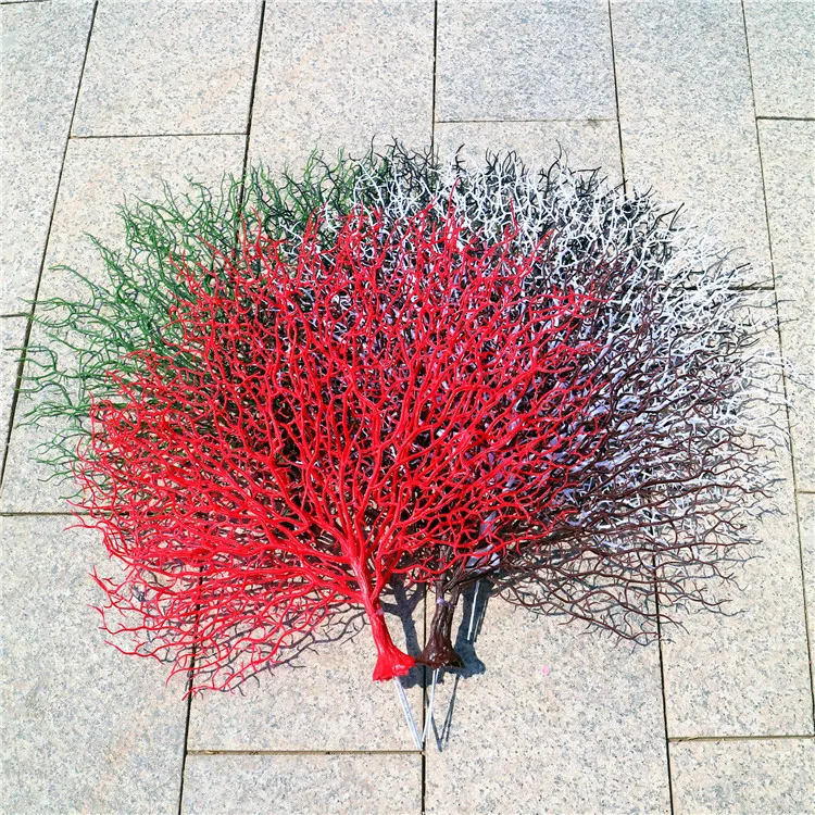 K020566人工珊瑚の枝黒海ファン水槽水族館プラスチック海の木