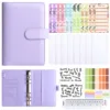 Purple (shell+budget card+zipper bag+notes+sticker+clear rule)