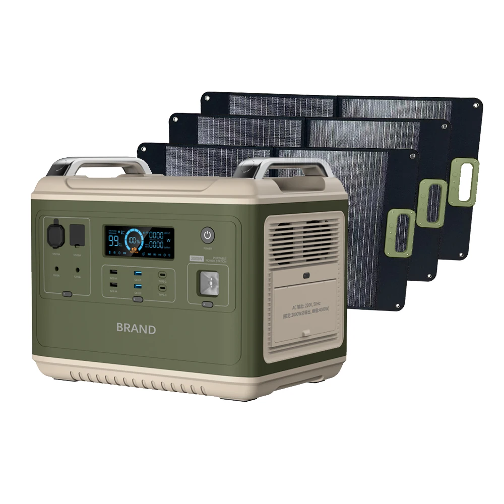 Innovative Technology AC Charging Solar Panel MPPT Portable Rechargeable Station Pure Sine Wave Inverter 2048Wh LiFePO4 Battery