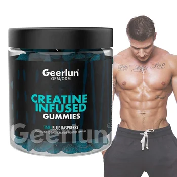 Custom Creatine Monohydrate Gummy Candy Muscle Strength Builder Pre Workout Supplements Creatine Muscle Infused Gummies